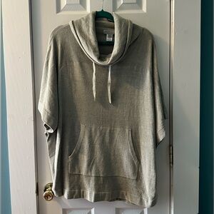 Barefoot Dreams CozyChic Ultra Lite Poncho Hoodie | Taupe | Size S/M